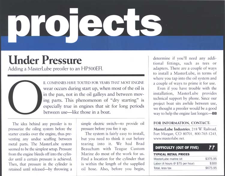 Projects: Under Pressure